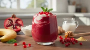 pomegranate smoothie recipe with fresh pomegranates