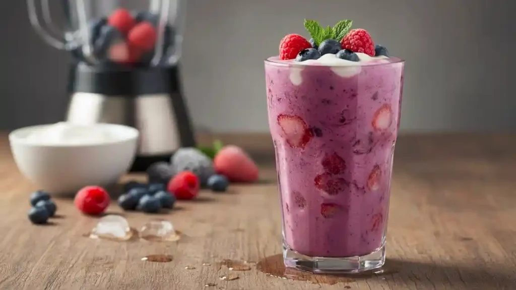 Smoothie With Greek Yogurt and Frozen Fruit