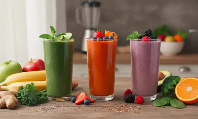 Smoothies With Fruits and Vegetables
