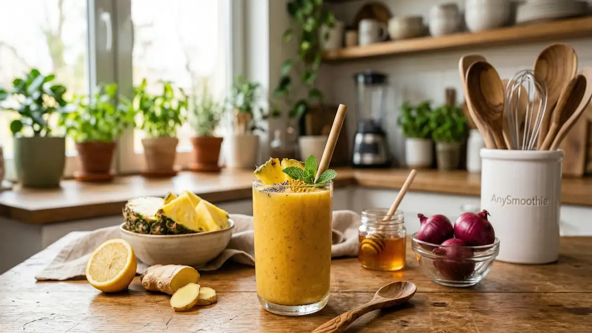 Quercetin and Bromelain Smoothie for Natural Allergy Relief