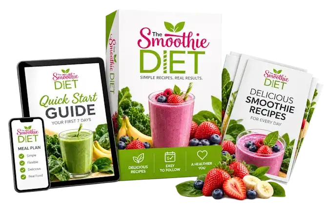 The Smoothie Diet digital program bundle with recipe guides, meal plan, tablet, smartphone, and smoothie recipes